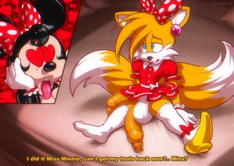 Tails Dressed As Minnie By Angelauxes Hentai Foundry