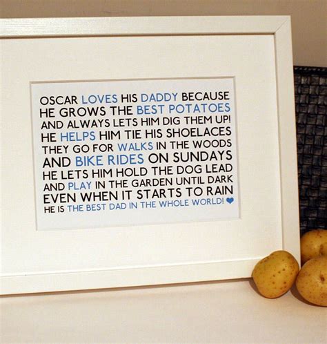 Personalised 'I Love My Daddy Because' Print  Daddy, My love, My daddy