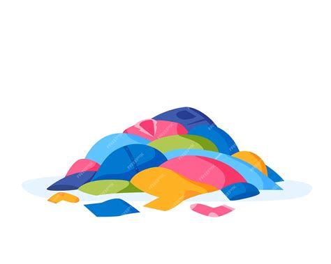 Premium Vector | Pile of clothes on floor. heap of dirty laundry. stack