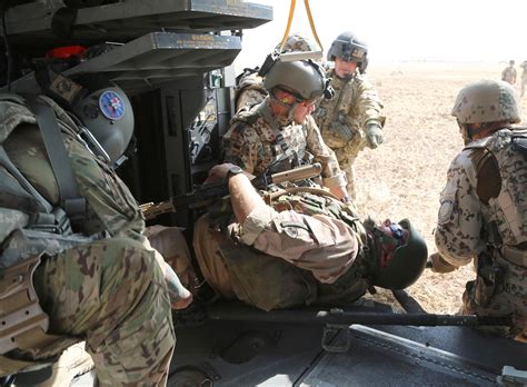 Coalition Soldiers Conduct Medevac Training