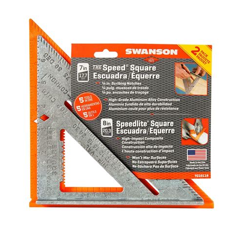 Swanson Tool Company 2 Pack Speed Square Layout Tools At