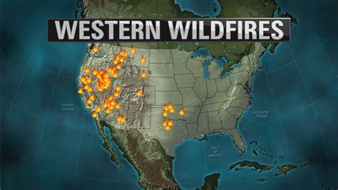 Map Of Fires In Usa World Map