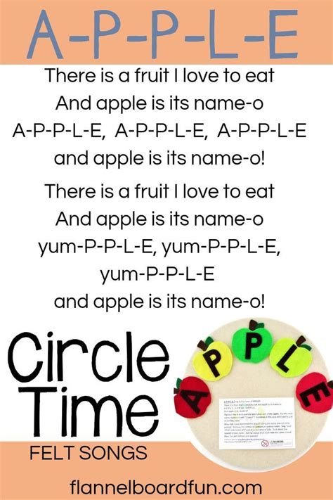 Preschool Circle Time Song Lyrics Are Included With All The Adorable