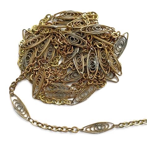 Vintage 1928 Jewelry Chain Filigree Chain Vintage Vintage Jewelry