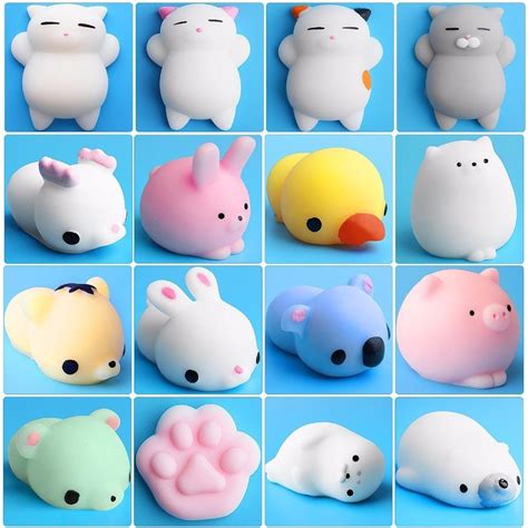 Cute Cartoon Animal Squishy Mochi Soft Toys For Kids Birthday Ts