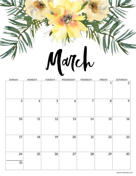 Use This March 2024 Calendar Printable For A Fun Monthly Calendar