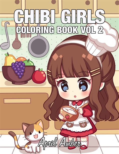 Chibi Girls Coloring Book Vol 2 For Kids With Cute Adorable Kawaii