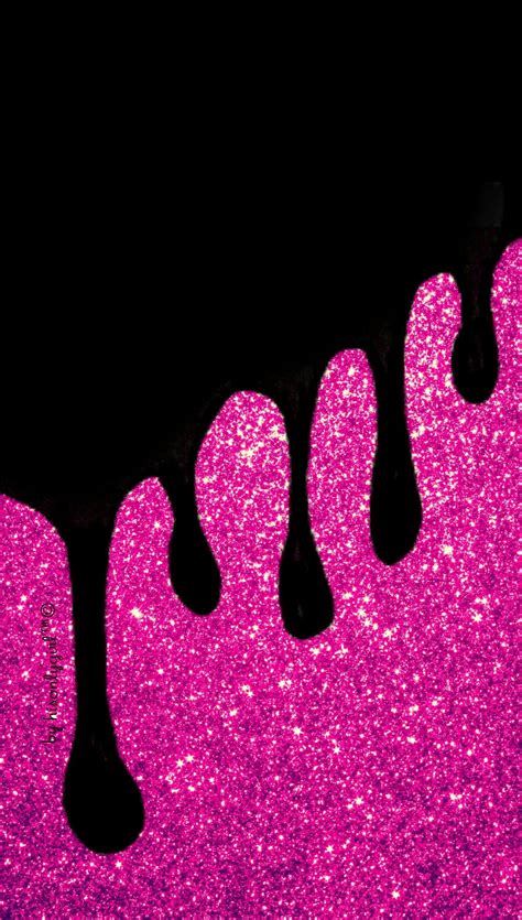 Pink Glitter Drips Iphoneandroid Wallpaper I Created For The App Cocoppa Pink Wallpaper