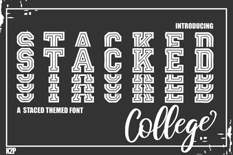 Stacked College Font Download Free Banner Fonts