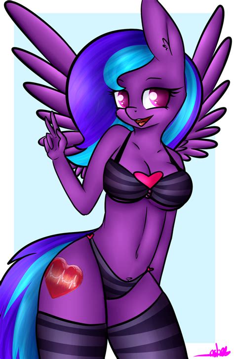 1179959 Suggestive Artistashee Oc Oc Only Pegasus Anthro Belly Button Bra Breasts