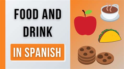 Food And Drink In Spanish Learn Spanish Vocabulary Bombofoods
