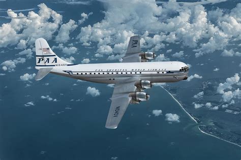 Classic Pan America Boeing Stratocruiser Digital Art By Erik Simonsen