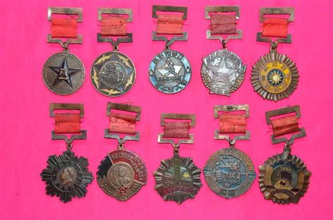 10pc China Chinese Different Military Army Award Memorial Medal