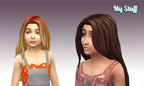 Mystufforigin Gorgeous Hairstyle For Girls ~ Sims 4 Hairs