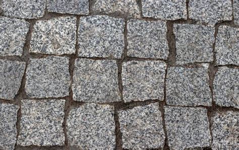 Granite Cobblestoned Pavement Background Cobbled Stone Road Regular