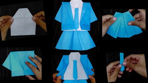 How To Make Origami Girls School Uniform Paper Craft School Uniform