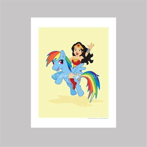 Items Similar To Wonder Woman On Rainbow Dash My Little Pony And Hero