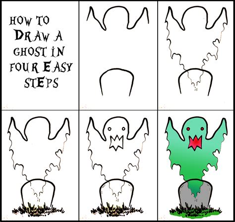 Ghost Drawing Step By Step Just Follow Our Easy Step By Step Ghost