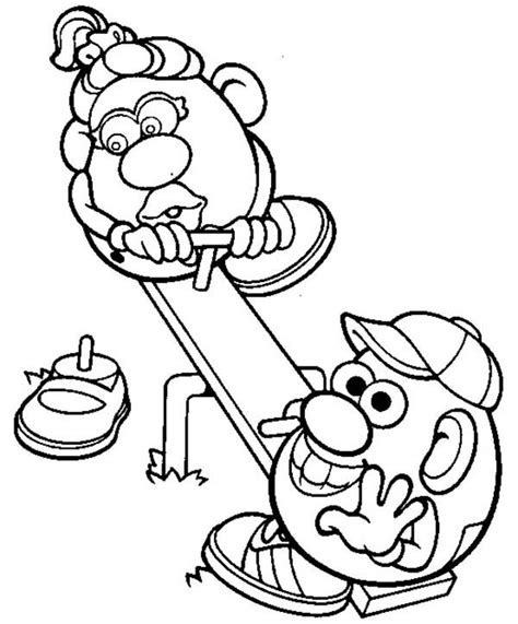 Explore 623989 free printable coloring pages for your kids and adults. Mr. Potato Head and His Wife Coloring Pages : Bulk Color