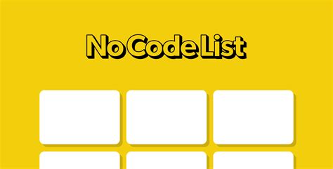 No Code List
