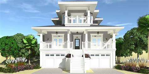 Elevated house plans beach house. Plan 44164TD: Elevated Cottage House Plan with Elevator ...