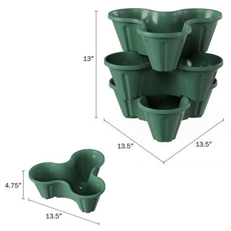 Stacking Planter Tower By Pure Garden On Sale Overstock 29797231