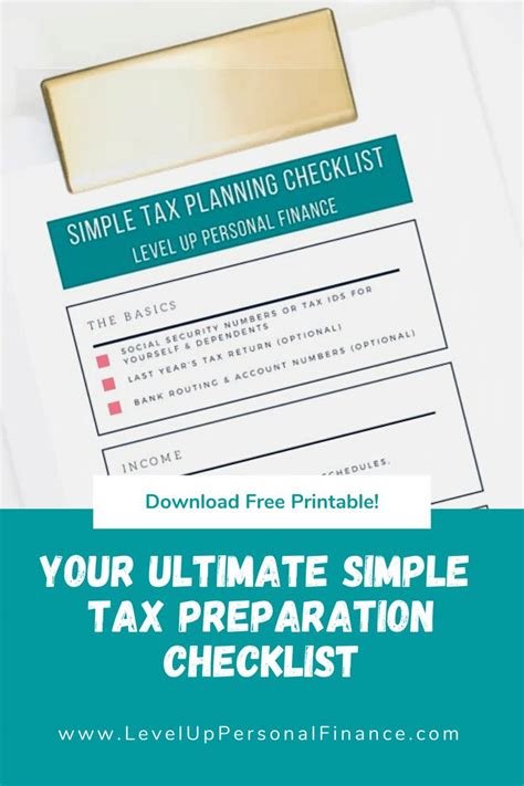 Pin Free Printable Download Your Ultimate Simple Tax Preparation