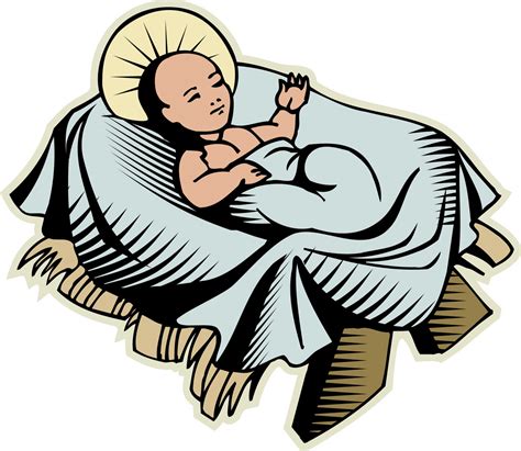 Baby Jesus In Manger Clipart Clipart Best