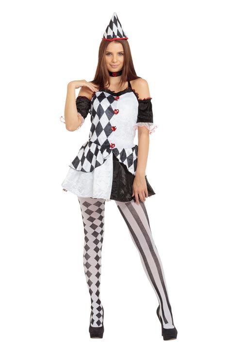 female harlequin costume glitz fancy dress