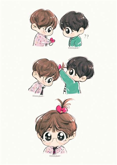 Bts Fanart ♡ Bts Fanart Vkook Fanart Bts Chibi