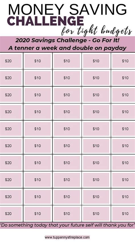 2020 Money Saving Challenge - Inspire Your Frugal Life Today in 2020 (With images) | Savings ...