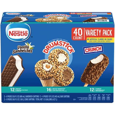 Nestle Ice Cream Variety Pack Vanilla Sandwiches And Crunch Bars 113
