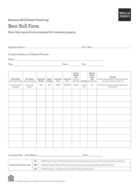Some of the best wells fargo cards have 0% intro aprs, and if you're dealing with. Rent Roll Form - Fill Out and Sign Printable PDF Template | signNow