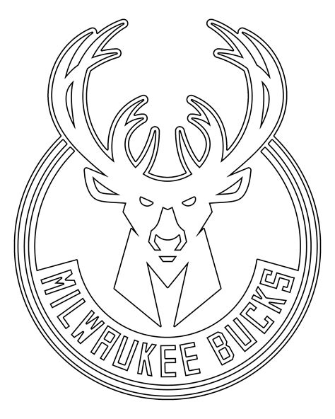 Milwaukee bucks logo by unknown author license: Milwaukee Bucks Coloring Pages - Learny Kids
