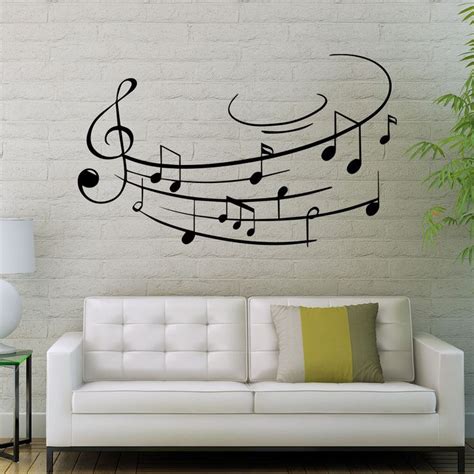 Treble Clef Wall Decals Music Notes Stave Art Home Bedroom Vinyl