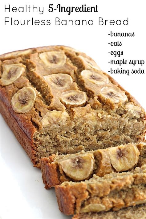 Healthy banana bread - made without flour using oatmeal ...