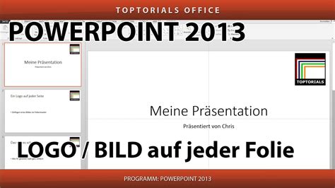 Make your presentation stand out with unlimited template downloads. Logo oder Bild auf jeder Folie / Seite (Powerpoint) - YouTube