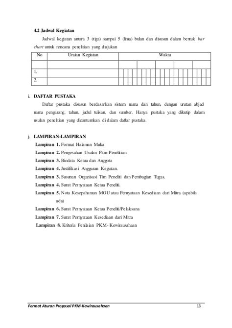 Format surat arahan memulakan bekalan/perkhidmatan/kerja adalah seperti di lampiran b. format-aturan-proposal-pkm-ed-k