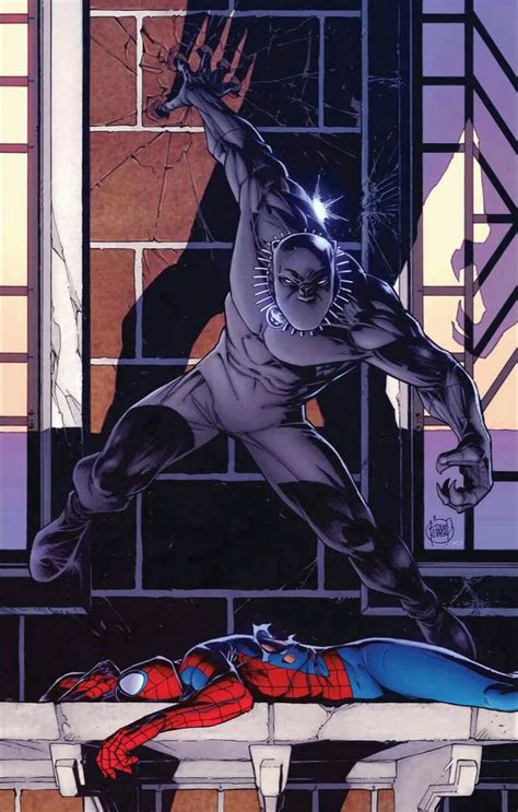 Black Panther And Spider Man Pantera Negra De Marvel Valkiria Marvel