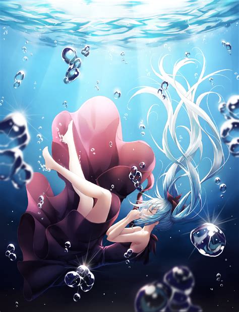 Wallpaper Dangmyo In Water Hatsune Miku Anime Girls Vocaloid