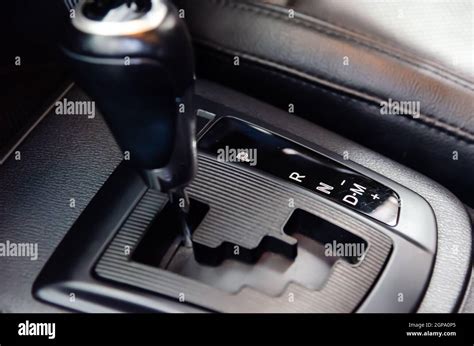 Automatic Gear Stick Inside Modern Sport Car Stock Photo Alamy