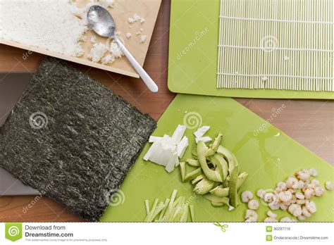 Sushi Ingredients Stock Photo Image Of Sushi Nutritious 90297116