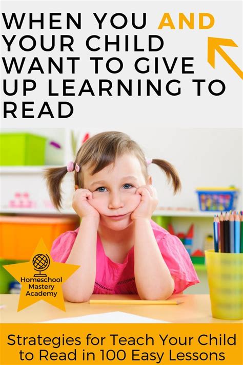 When You And Your Child Want To Give Up Learning To Read Teaching