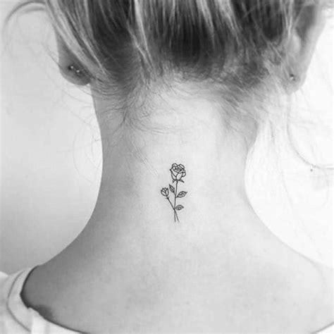 Small Black Rose Tattoo On Neck Tiny Tattoo Inc