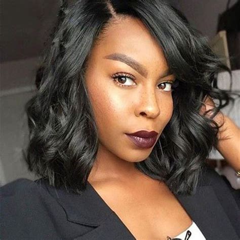 Balayage hairstyles for black hair. Brazilian Loose Wave Full Lace Human Hair Wigs For Black Women