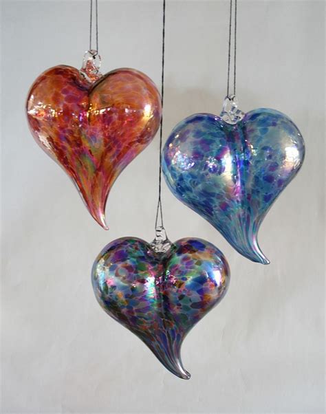 Glass Hearts Glass Heart Glass Blowing Valentine Heart