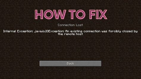 Easy Fix Internal Exception Java Io Ioexception Minecraft