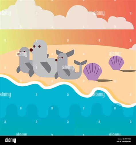 Sea Life Cartoon Stock Vector Image And Art Alamy