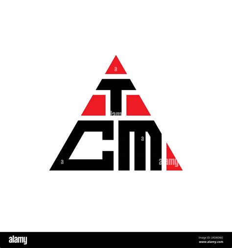 Tcm Triangle Letter Logo Design With Triangle Shape Tcm Triangle Logo