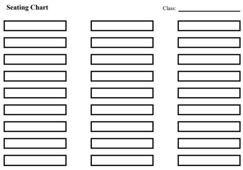 Seating Chart Template Excel